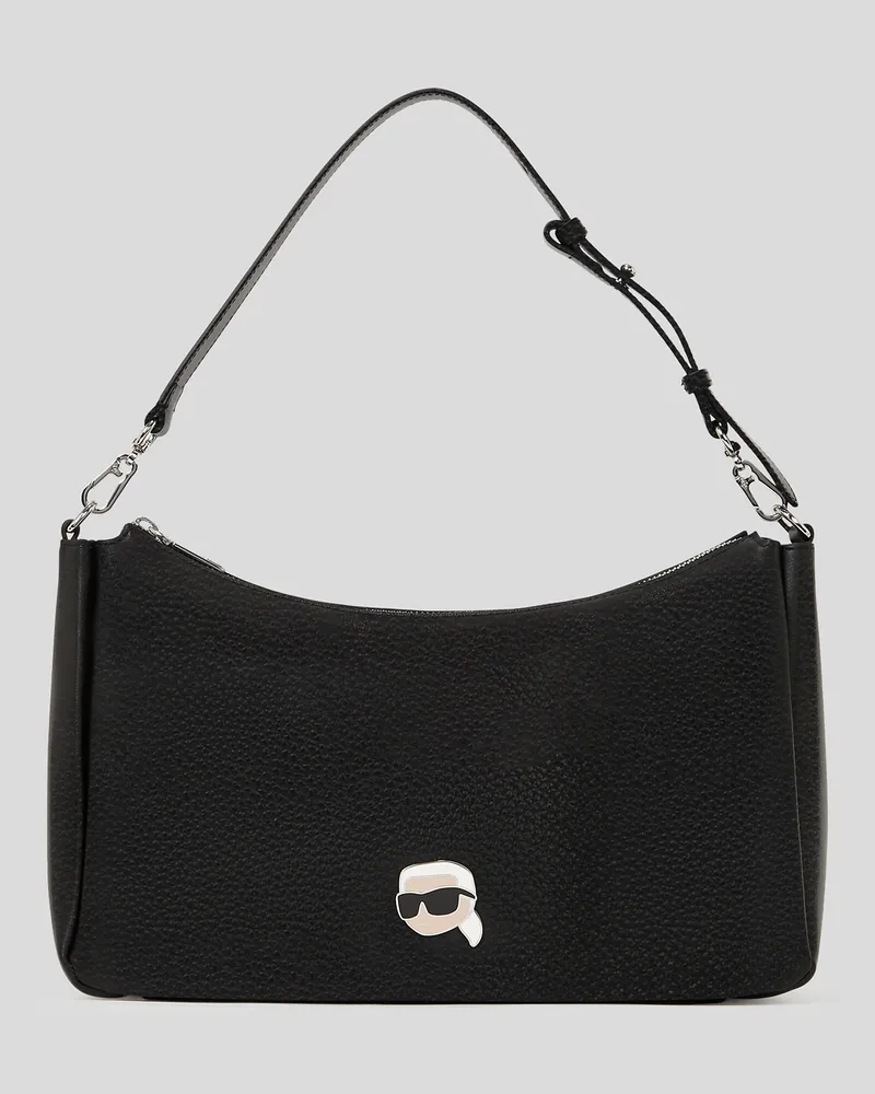 Karl Lagerfeld Ikon genoppte Schultertasche, Frau, Schwarz, Größe Schwarz