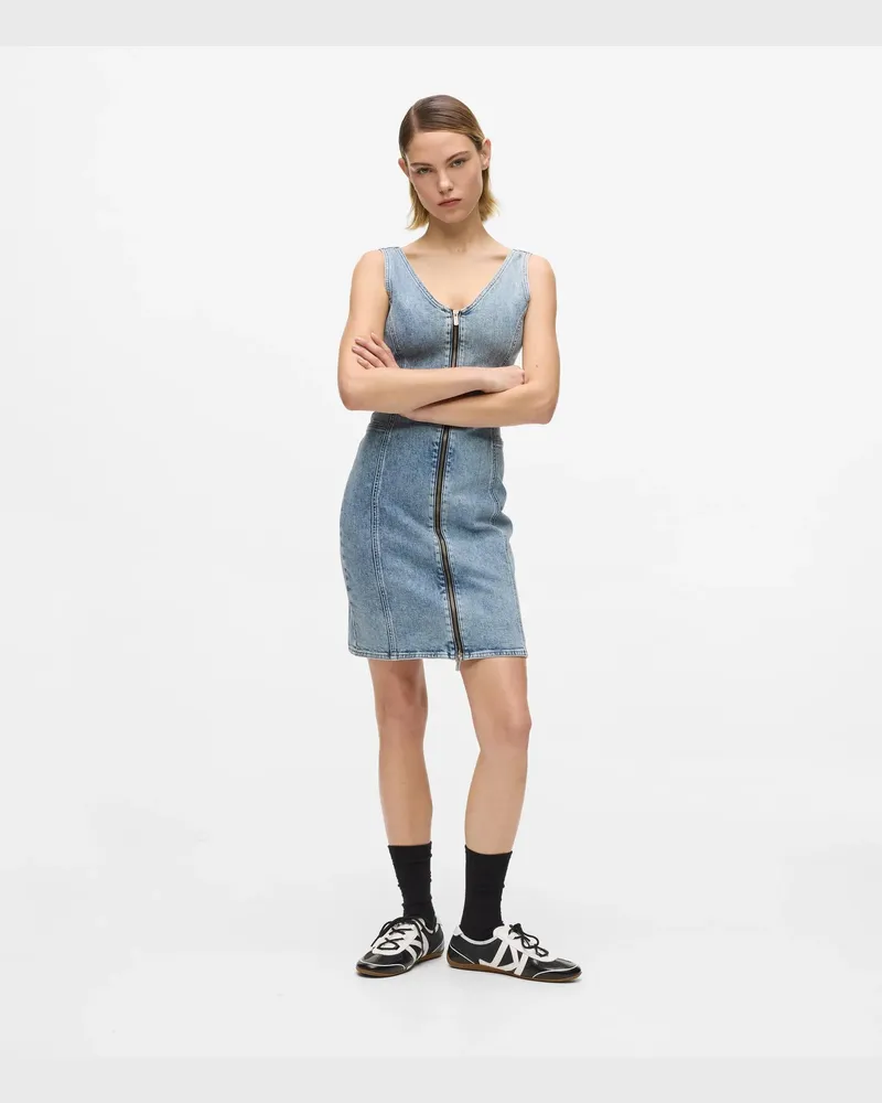 Karl Lagerfeld Jeanskleid Mit V-ausschnitt, Damen, Vintage Hellblau, Größe Vintage