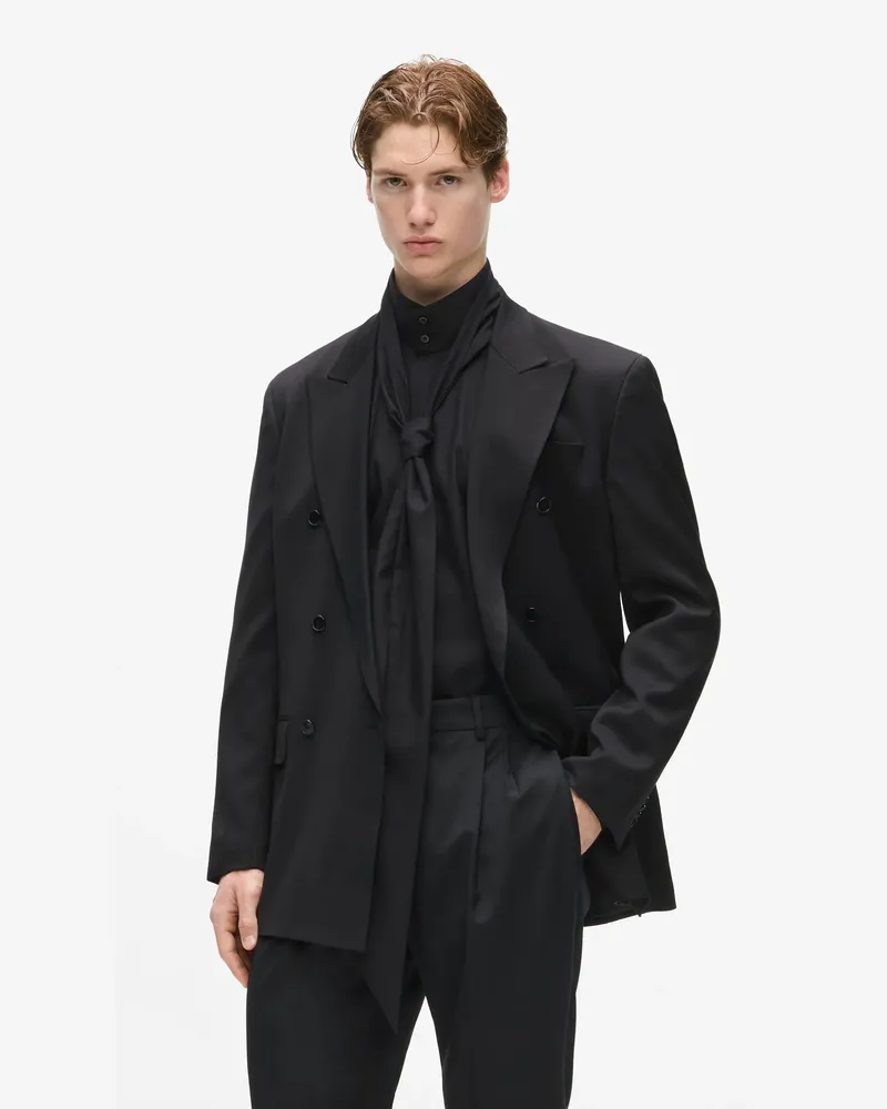 Karl Lagerfeld Kl Studio Zweireihige Anzugjacke, Herren, Schwarz, Größe Schwarz