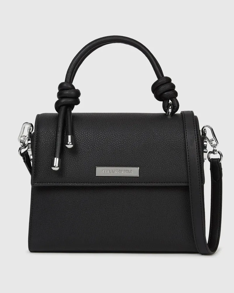 Karl Lagerfeld Ikon Pebble Umhängetasche, Damen, Schwarz, Größe Schwarz