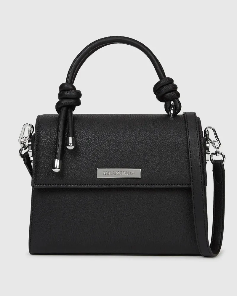 Karl Lagerfeld Ikon Pebble Umhängetasche, Damen, Schwarz, Größe Schwarz
