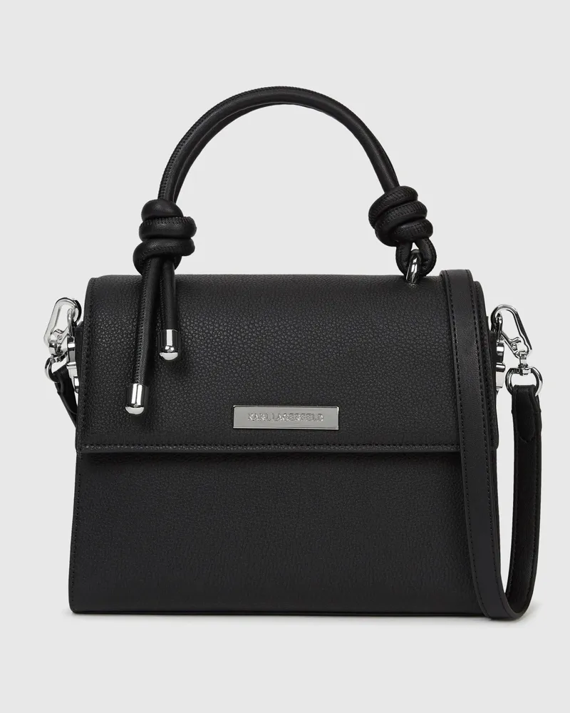 Karl Lagerfeld Ikon Pebble Umhängetasche, Damen, Schwarz, Größe Schwarz