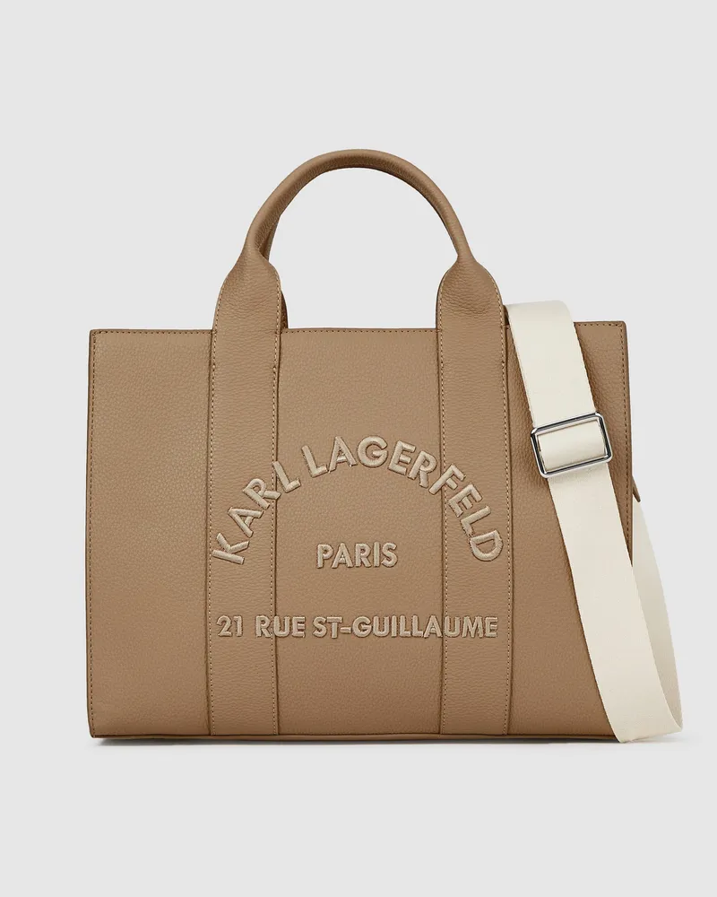 Karl Lagerfeld Rue St-guillaume Mittelgroße Tote Bag, Damen, Nougat, Größe Nougat