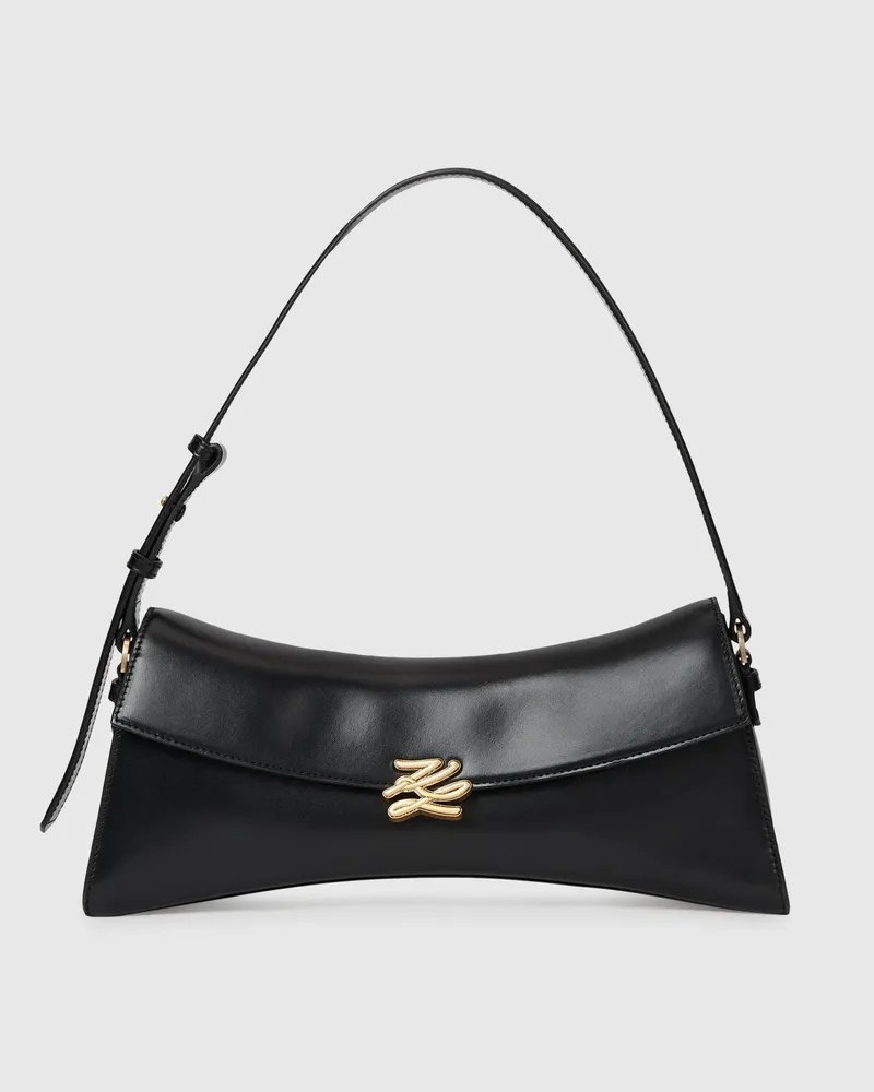 Karl Lagerfeld K/autograph Twist Schultertasche, Female, Schwarz/gold, Size Black