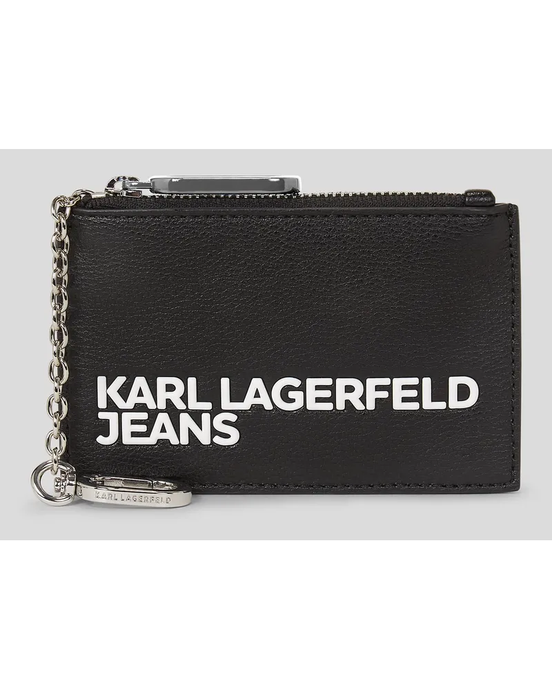 Karl Lagerfeld Klj kartenetui mit Logo, Frau, Schwarz Schwarz