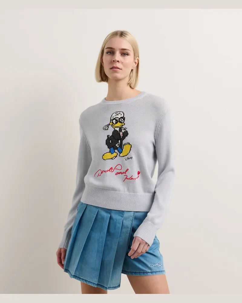 Karl Lagerfeld Disney X Kl Strickpullover, Female, Hellgrau, Size Grey