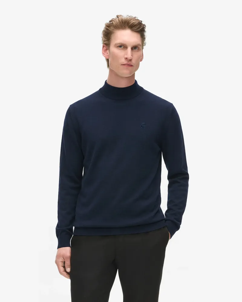 Karl Lagerfeld Rollkragenpullover Aus Wolle, Herren, Marineblau, Größe Marineblau