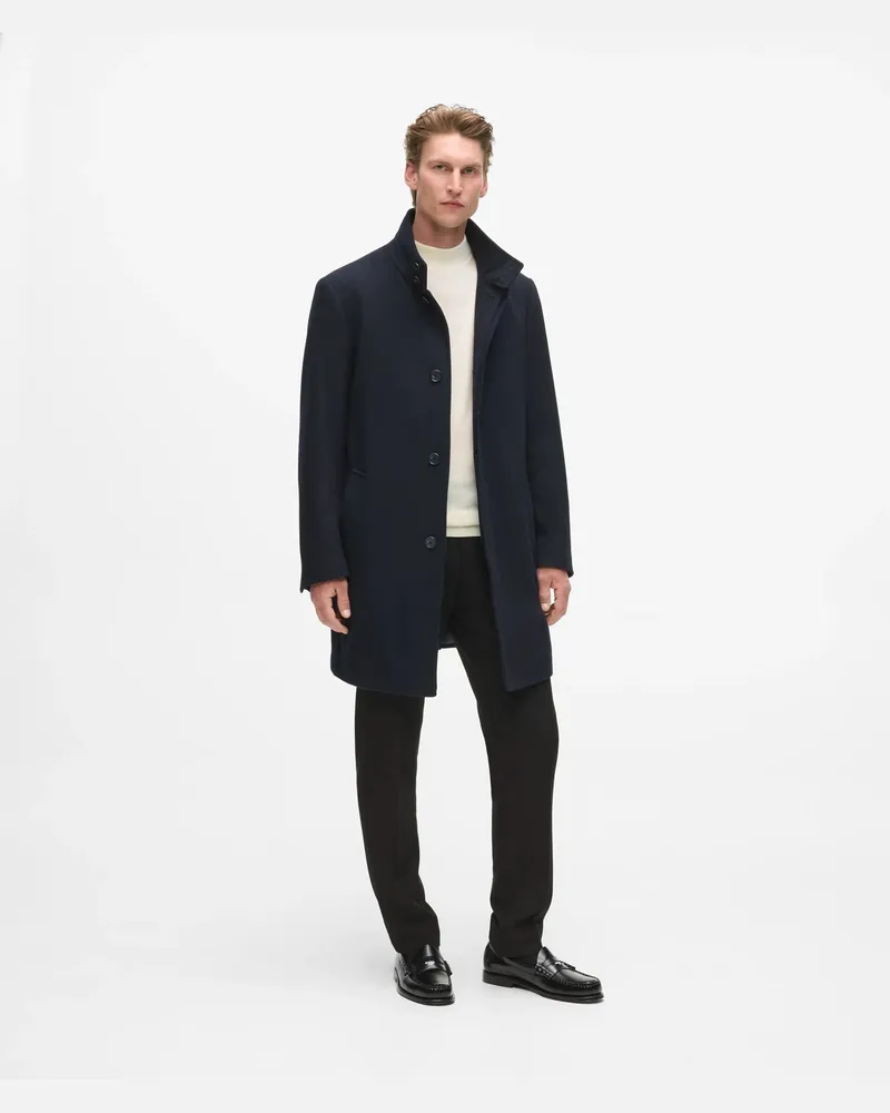 Karl Lagerfeld Mantel Mit Stehkragen, Herren, Marineblau, Größe Marineblau