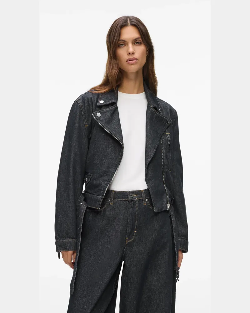 Karl Lagerfeld Jeans-bikerjacke, Female, Rinse Blau, Size Blue