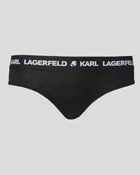 Karl Lagerfeld Slip mit Logo, Frau, Schwarz Schwarz