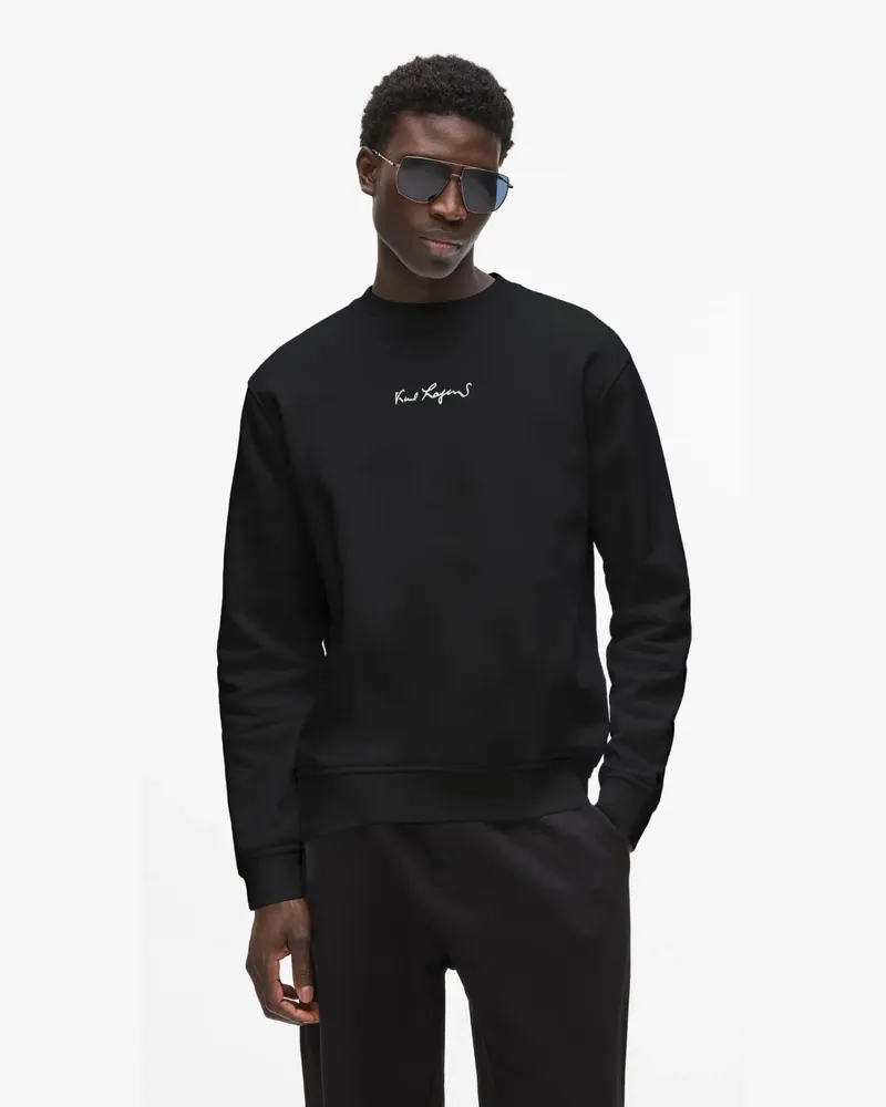 Karl Lagerfeld Sweatshirt Mit Karl-print, Herren, Schwarz, Größe Schwarz