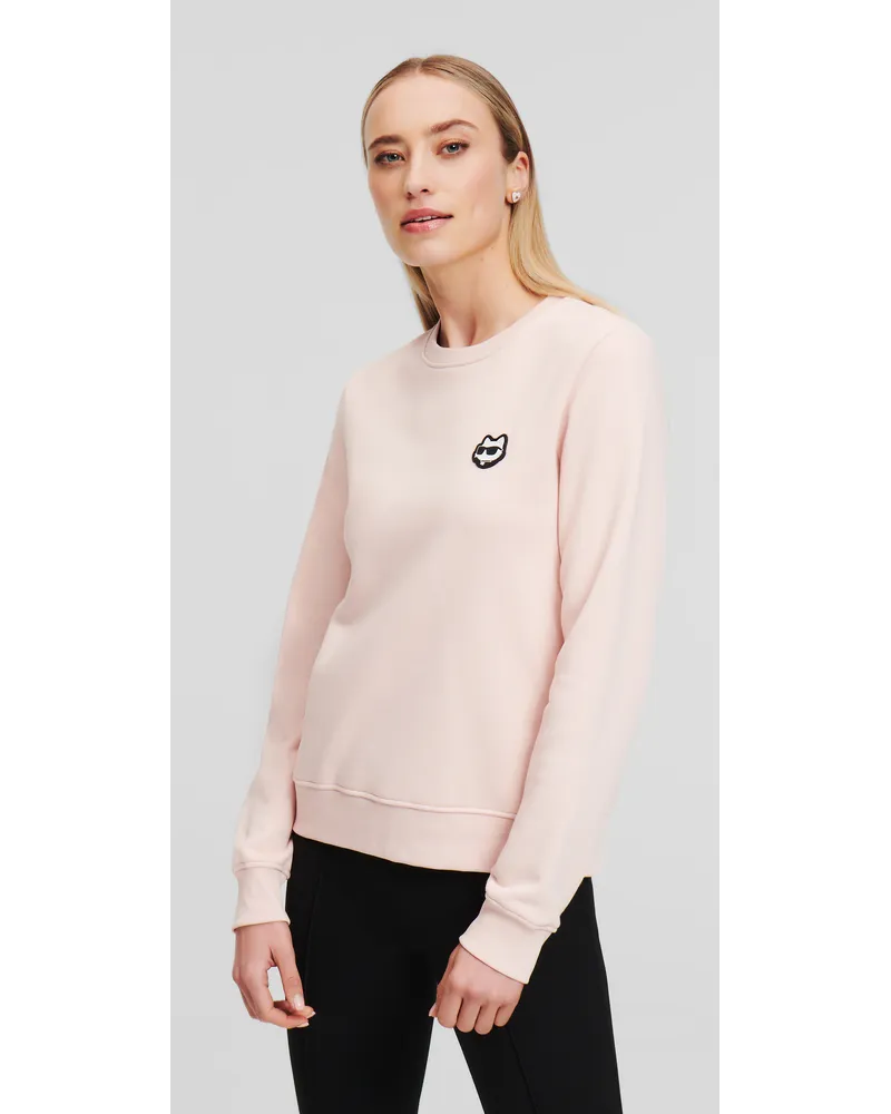 Karl Lagerfeld K/ikonik Sweatshirt mit aufnäher, Frau, Rose Smoke Rose