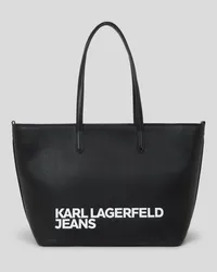 Karl Lagerfeld Klj grosse Tote-bag mit Logo, Frau, Schwarz Schwarz