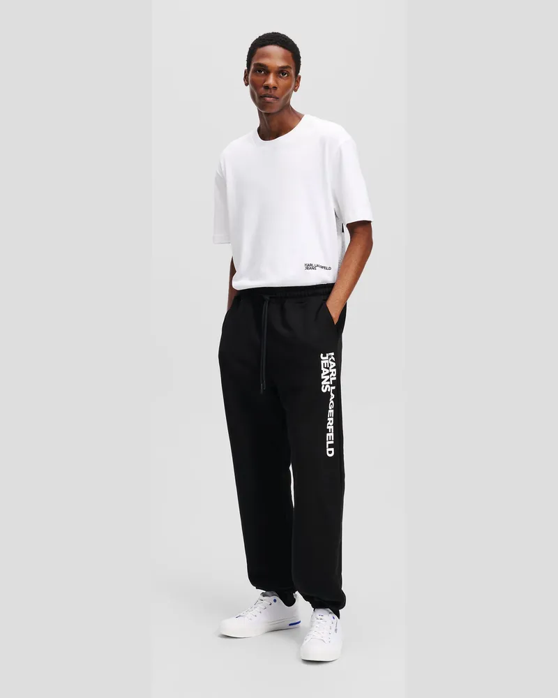 Karl Lagerfeld Trainingshose In Schmaler Passform, Herren, Schwarz, Größe Schwarz
