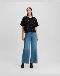 Karl Lagerfeld mittelhohe Jeans mit Weitem Bein, Frau, Mid Blue Mid