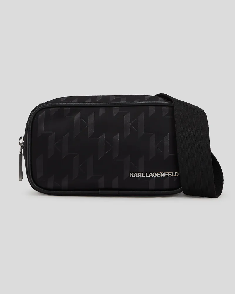 Karl Lagerfeld K/monogram Umhängetasche, Mann, Schwarz, Größe Schwarz