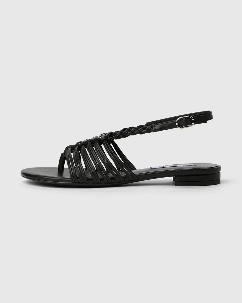 Karl Lagerfeld Alisso Ii Slingbacks Aus Leder, Damen, Schwarz, Größe Schwarz