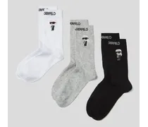 K/ikonik Socken 3er-pack, Frau, Schwarz/weiss/grau