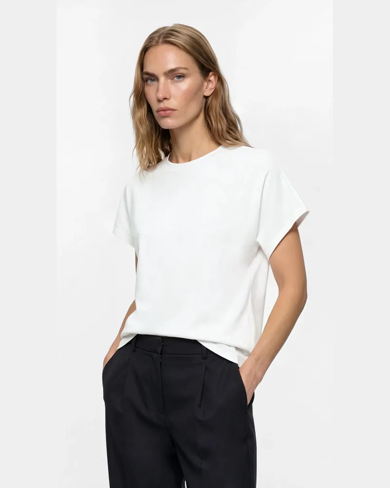 Karl Lagerfeld T-shirt Mit Flügelärmeln, Female, Weiss, Size White