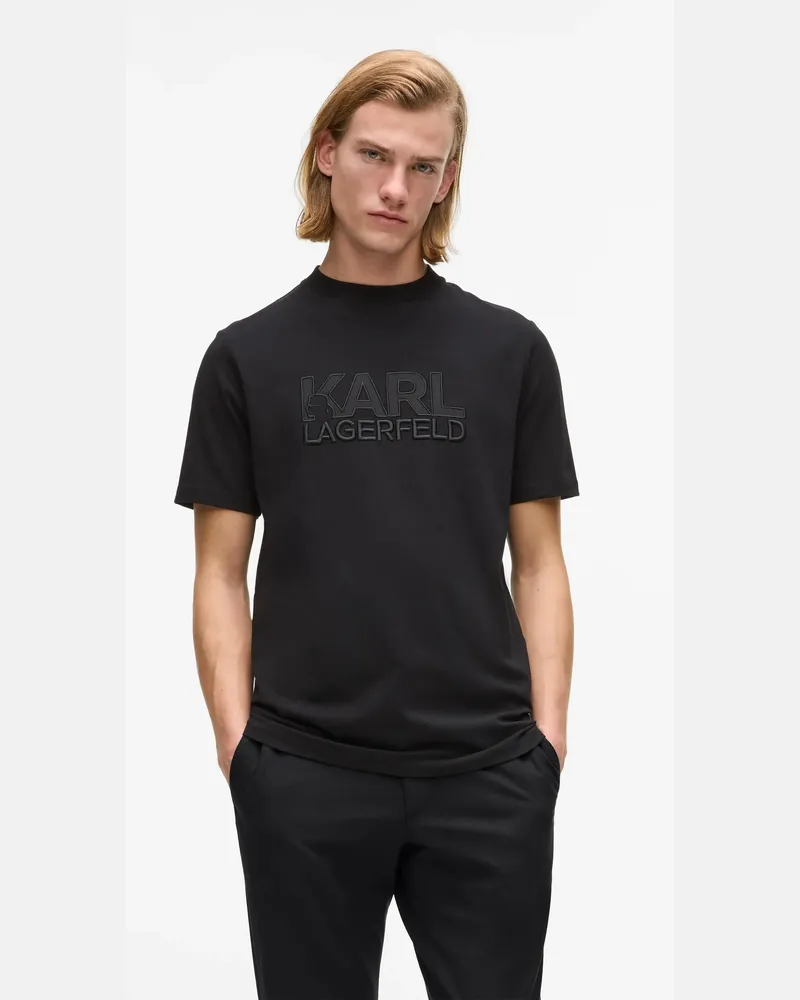 Karl Lagerfeld T-shirt Mit Logo, Herren, Schwarz, Größe Schwarz