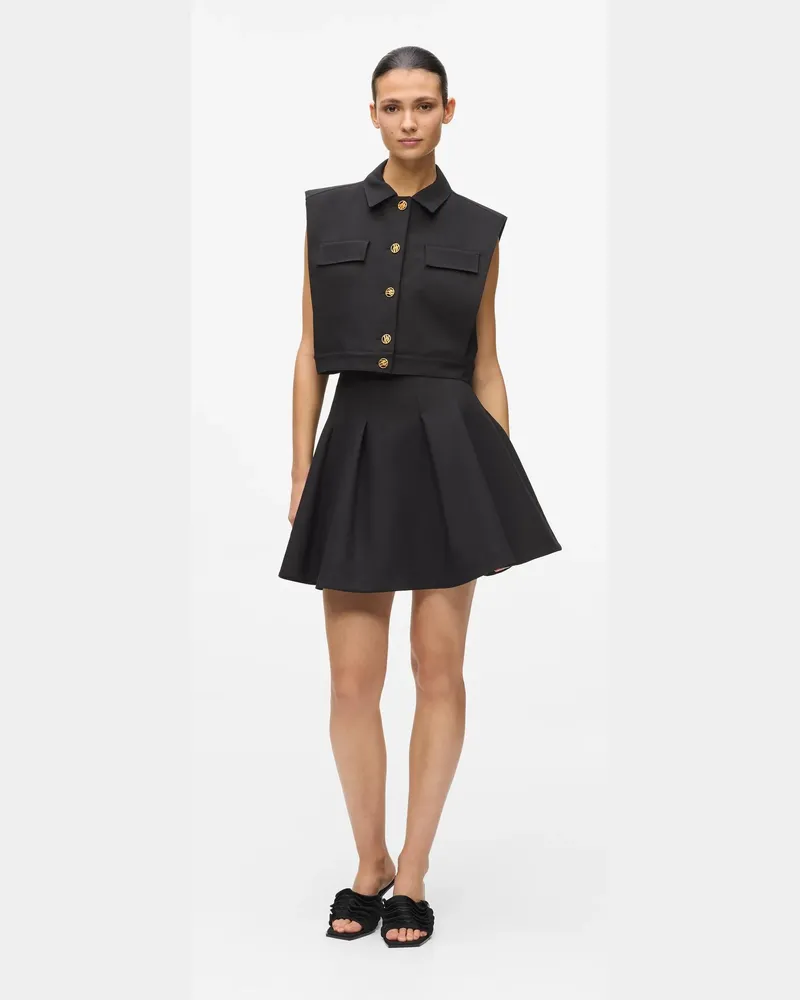 Karl Lagerfeld Ausgestellter Minirock, Damen, Schwarz, Größe Schwarz