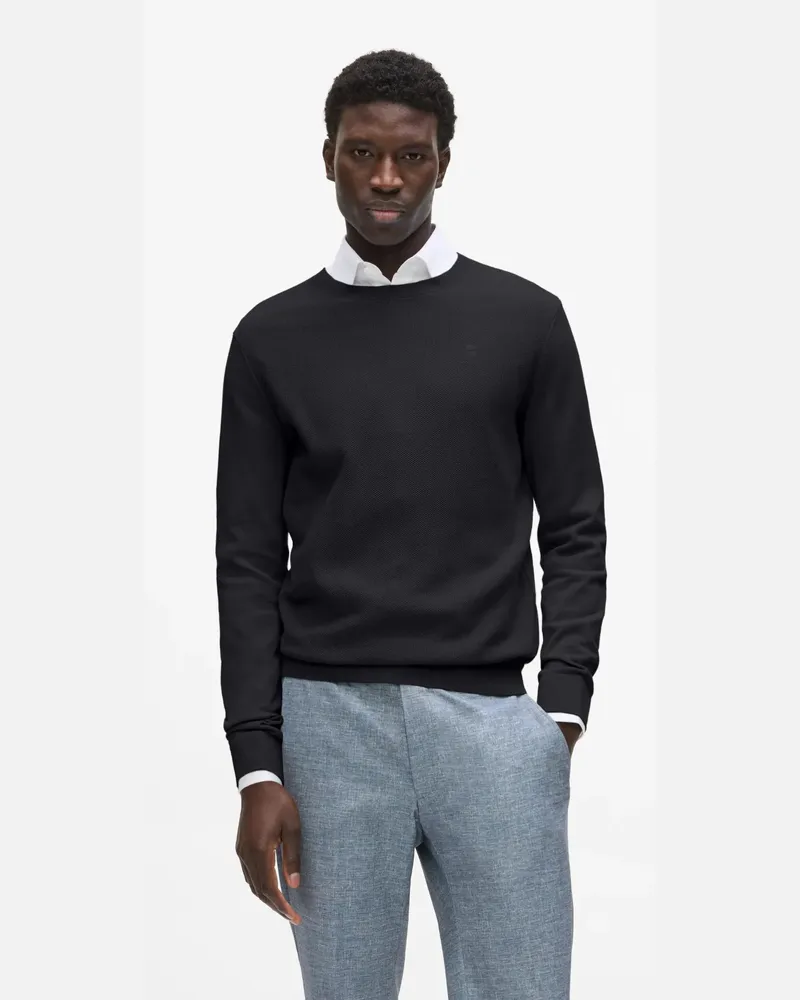 Karl Lagerfeld Pullover Mit Rundhalsausschnitt, Herren, Schwarz, Größe Schwarz