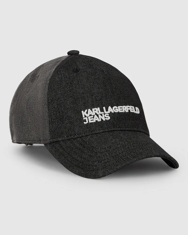 Karl Lagerfeld Zweifarbige Kappe Aus Dunklem Denim, Herren, Fudge, Größe Fudge