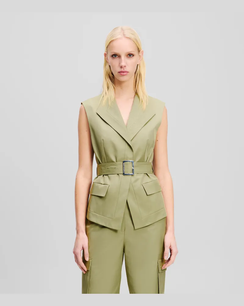 Karl Lagerfeld Cargo-gilet, Frau, Ölgrün, Größe Ölgrün