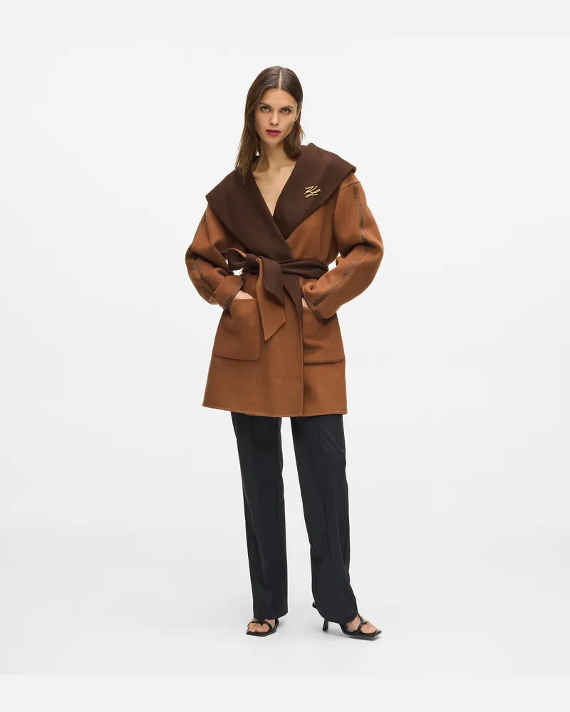 Karl Lagerfeld Wendemantel Aus Wollmischgewebe, Damen, Herzen, Größe Herzen