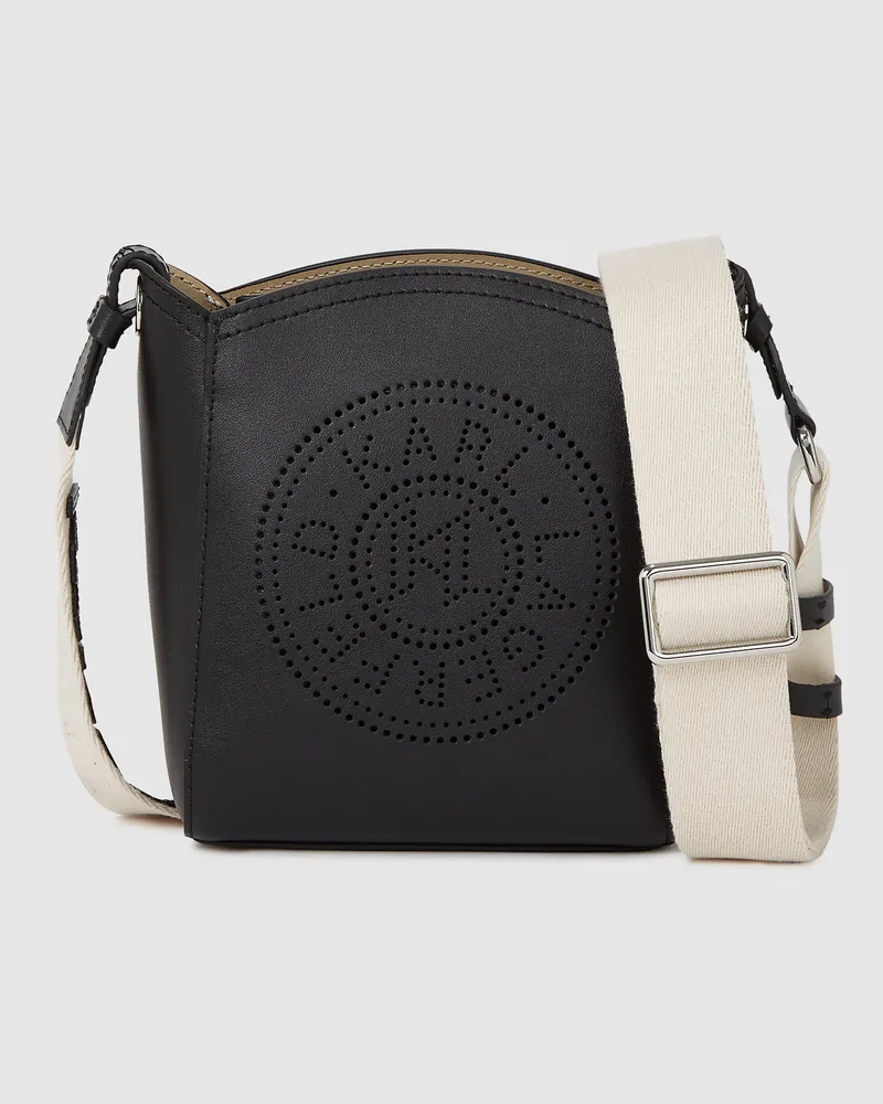 Karl Lagerfeld K/circle Kleine Bucket Bag, Damen, Schwarz, Größe Schwarz