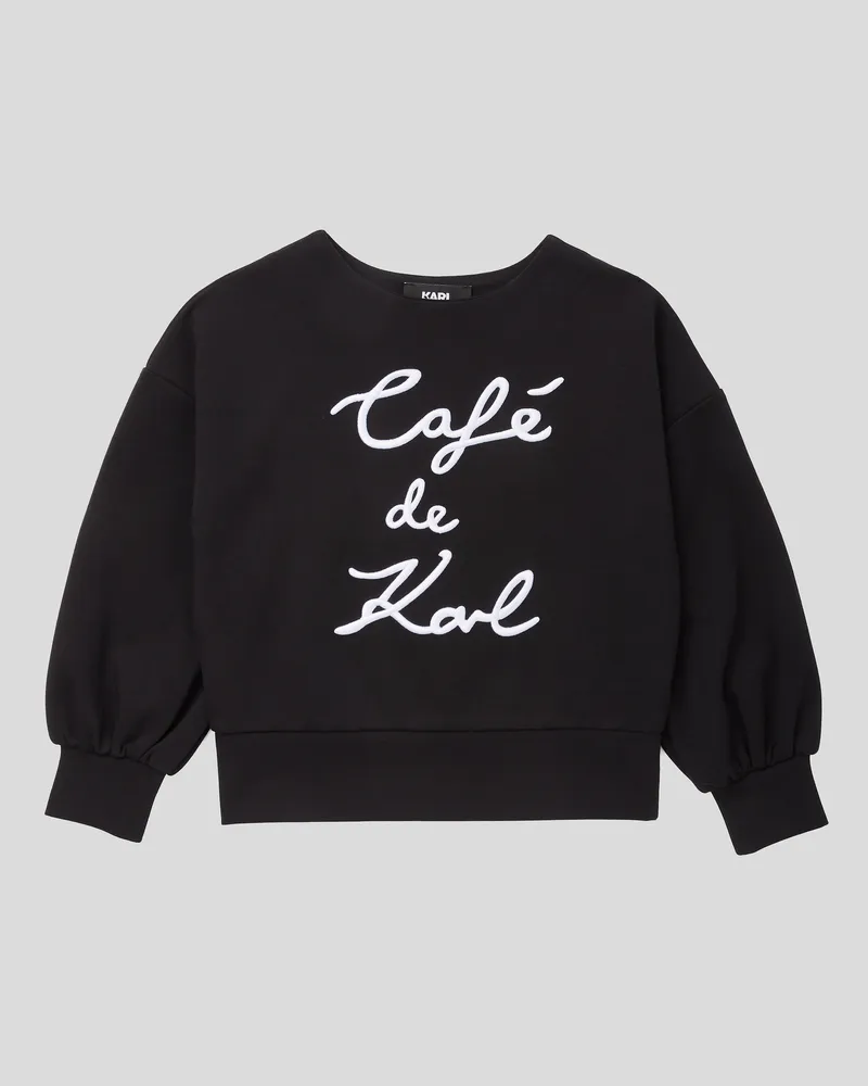Karl Lagerfeld Café De Karl Sweatshirt Für Mädchen, unisex, Schwarz, Größe Schwarz