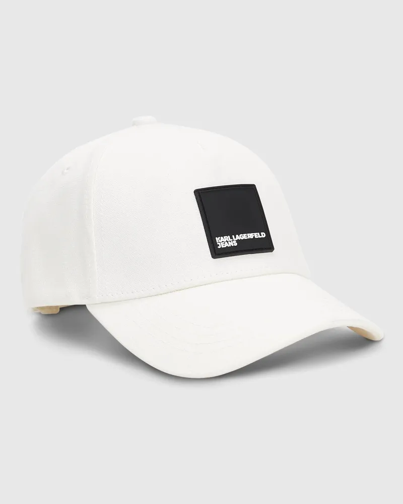 Karl Lagerfeld Kappe Mit Logo-aufnäher, Male, Reiher, Size White