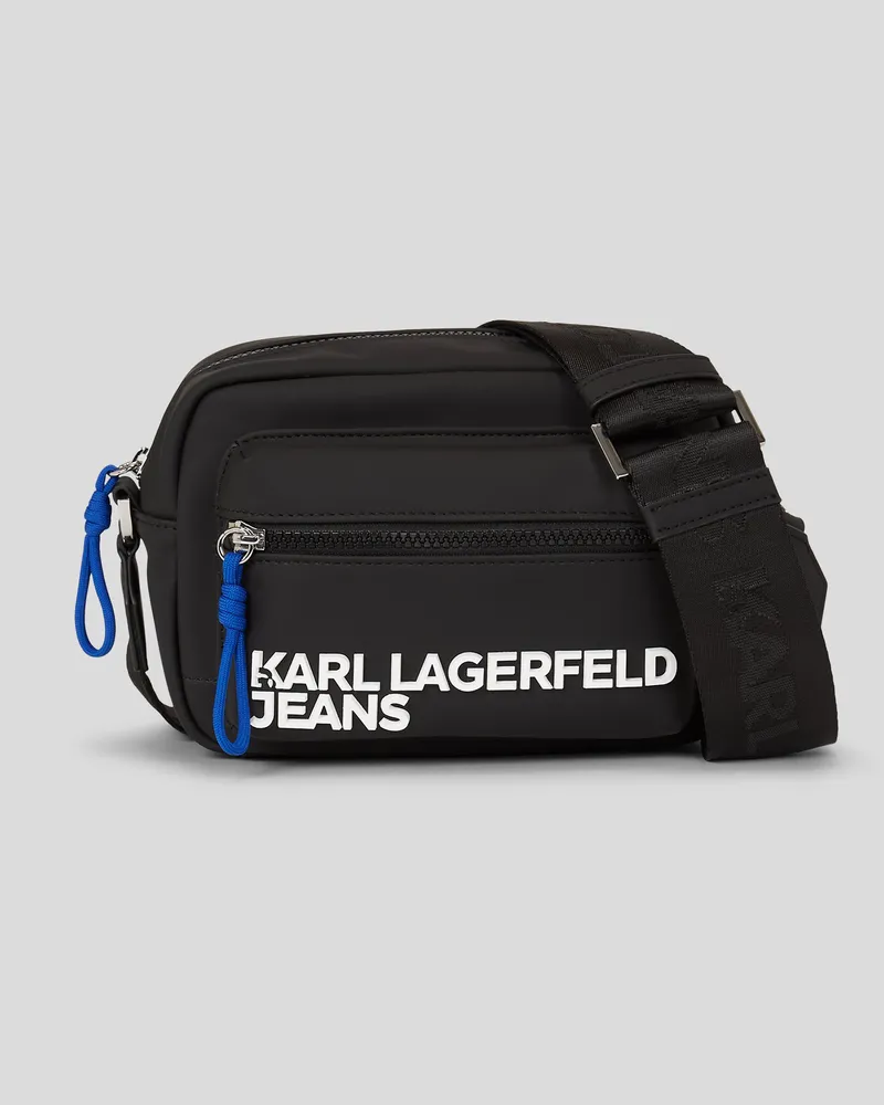 Karl Lagerfeld Klj utility-umhängetasche mit Beschichtung, Mann, Schwarz Schwarz