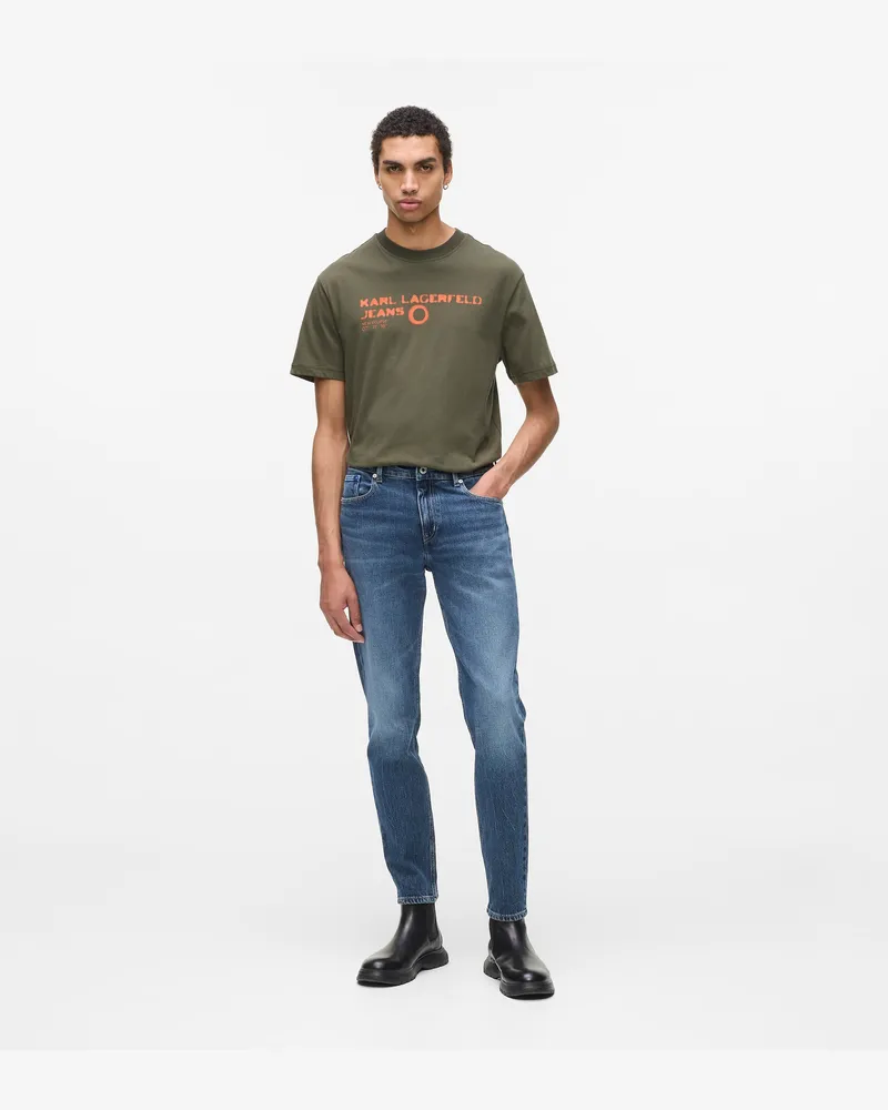 Karl Lagerfeld Slim Jeans, Herren, Visuelles Dunkelblau, Größe Visuelles