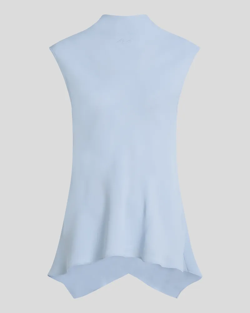 Karl Lagerfeld Ärmellose Bluse, Frau, Kentucky Blau, Größe Kentucky