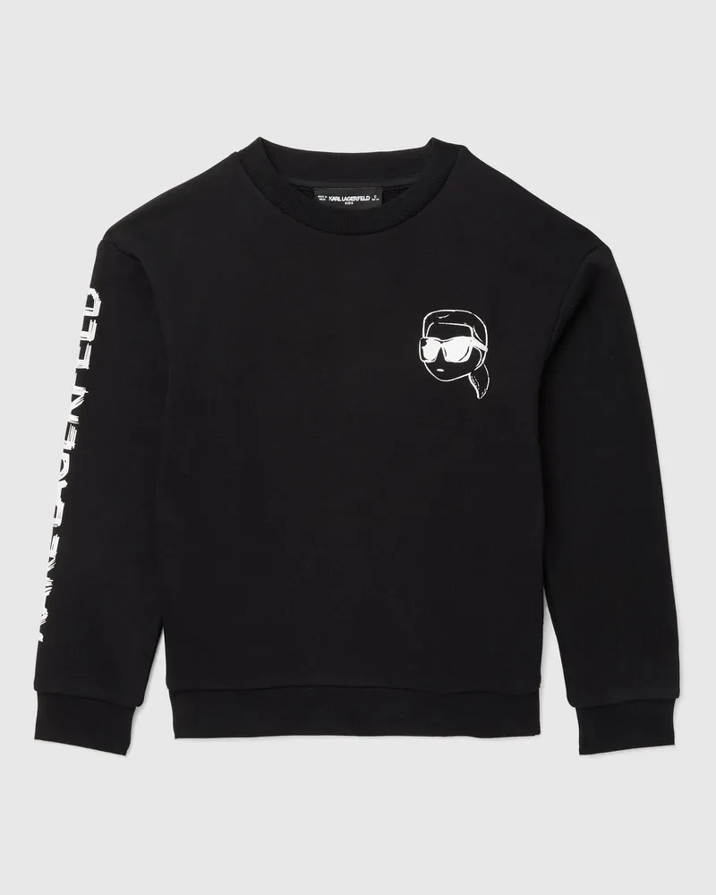 Karl Lagerfeld Sweatshirt Mit Ikon-grafik Für Jungen, Schwarz, Größe Schwarz