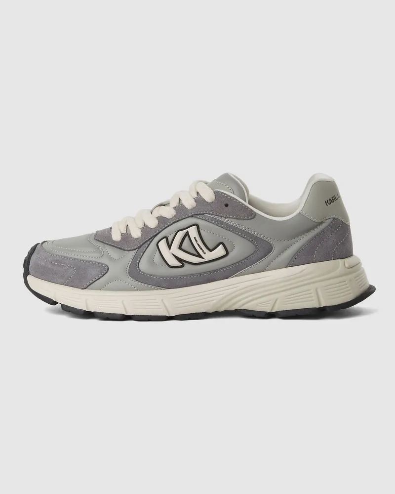 Karl Lagerfeld Orion Sneakers Mit Monogramm, Herren, Grau/weiss, Größe Grau