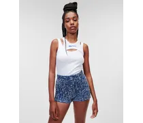 Klj denim-shorts aus Bouclé, Frau, Blau Boucle