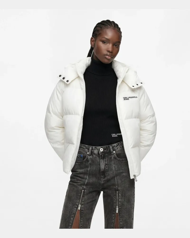 Karl Lagerfeld Steppjacke Mit Logo, Damen, Reiher, Größe Reiher