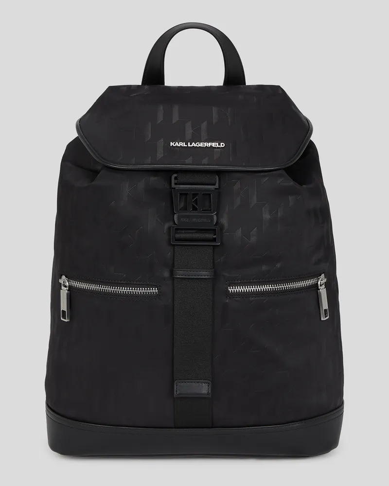 Karl Lagerfeld K/monogram Rucksack, Mann, Schwarz, Größe Schwarz