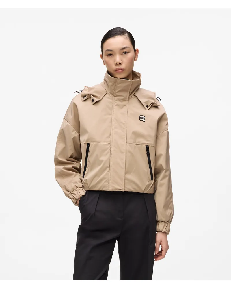 Karl Lagerfeld Ikon Kapuzenjacke, Damen, Taupe, Größe Taupe