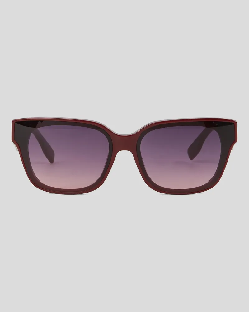 Karl Lagerfeld Sonnenbrille Mit Ausgeschnittener Signatur-logo, Frau, Deep Wine, Größe Deep