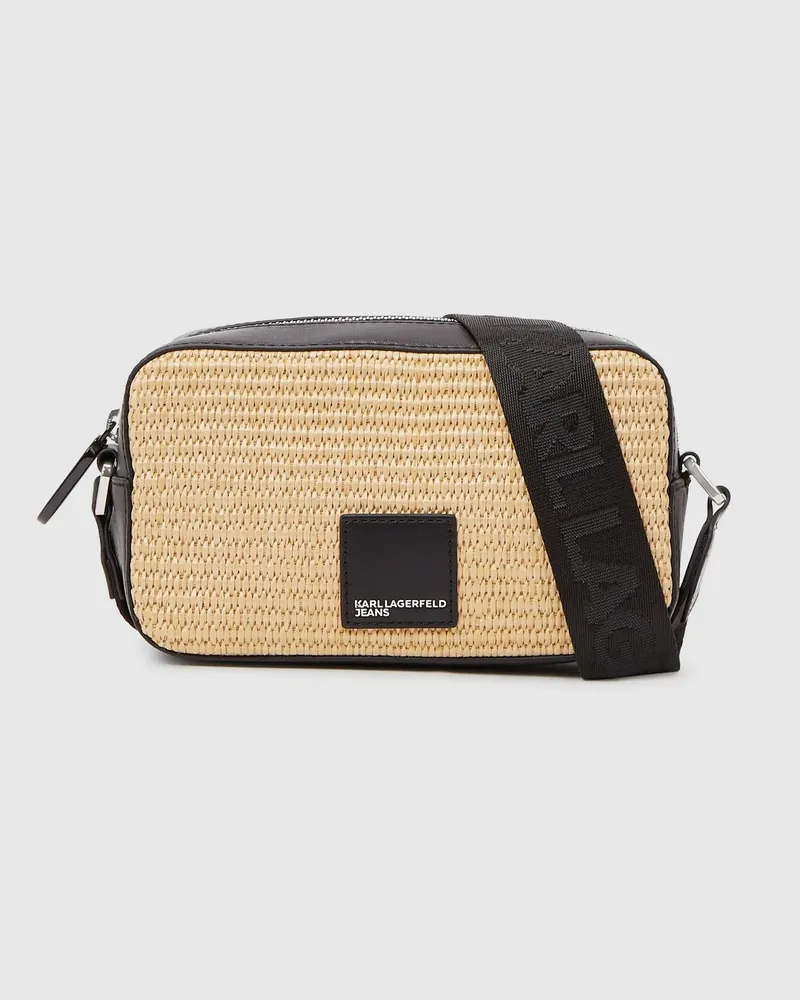 Karl Lagerfeld Kameratasche Mit Webstruktur, Damen, Natur, Größe Natur