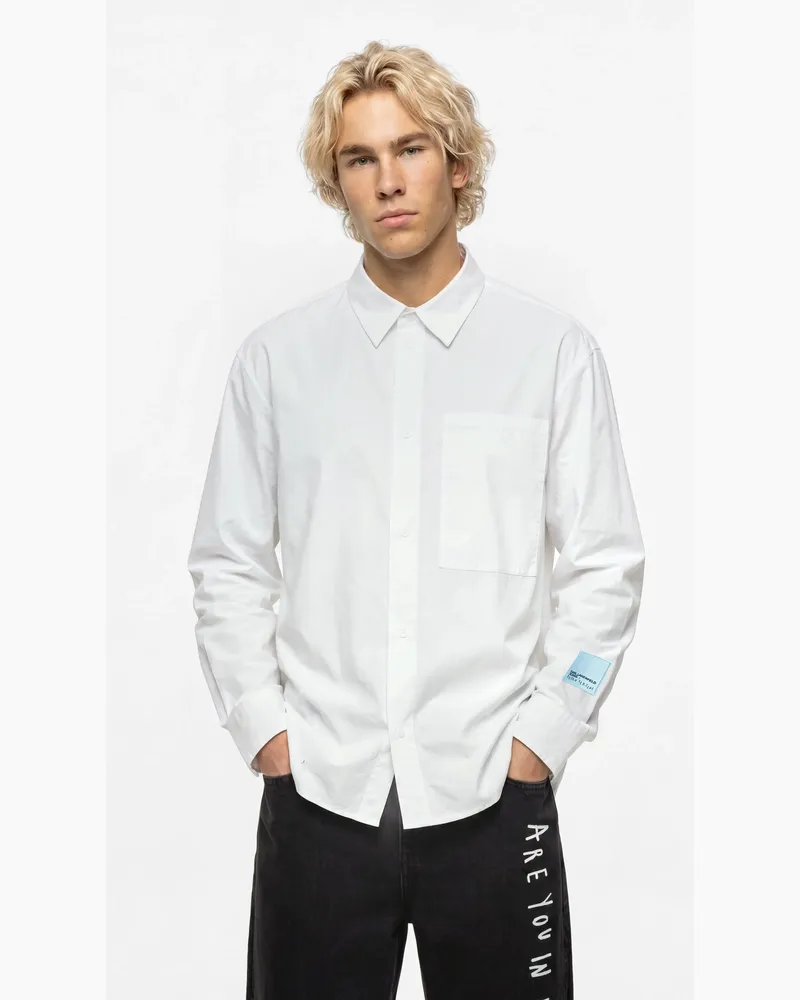 Karl Lagerfeld Klj X Pietro Terzini Boxy-hemd Mit Knöpfen, Herren, Weiss, Größe Weiss