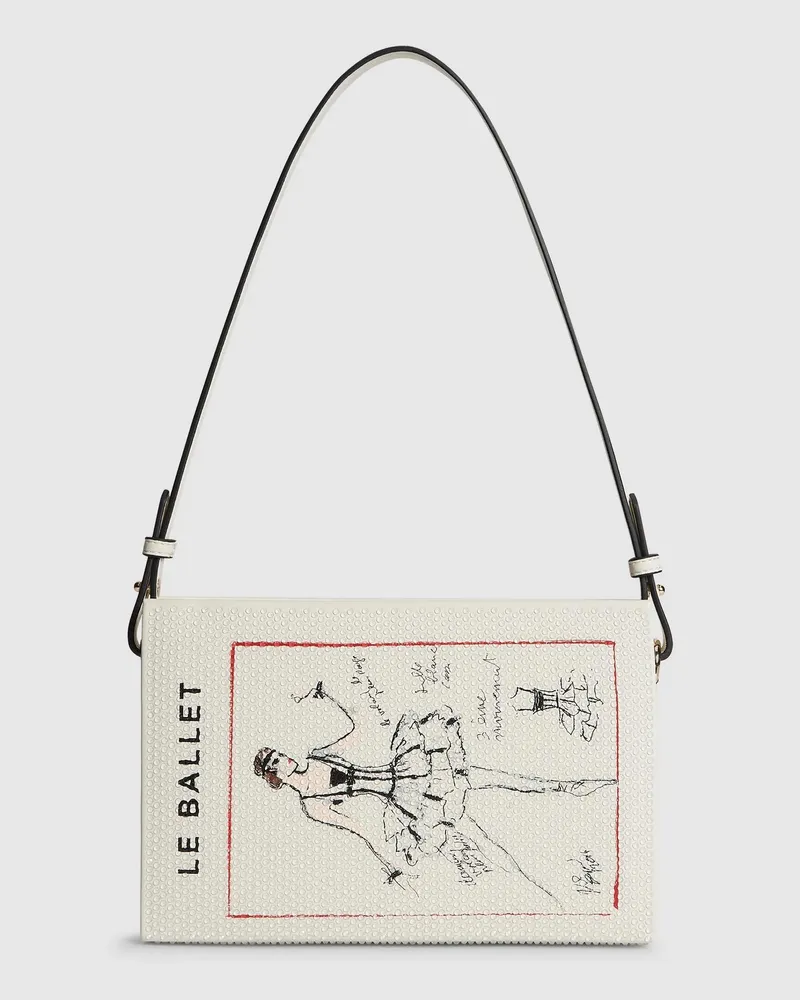 Karl Lagerfeld K/soiree Minaudière-tasche In Form Eines Ballettbuchs, Damen, Cremeweiße Verzierungen, Größe Cremeweiße