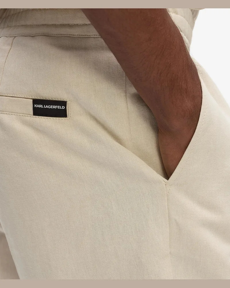 Karl Lagerfeld Anzughose Aus Leinen, Herren, Natur, Größe Natur