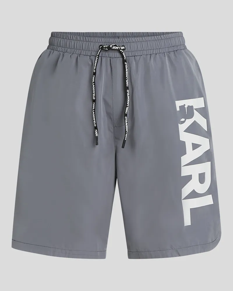 Karl Lagerfeld Lange Board-shorts Mit Logo, Mann, Stürmisches Wetter, Größe Stürmisches