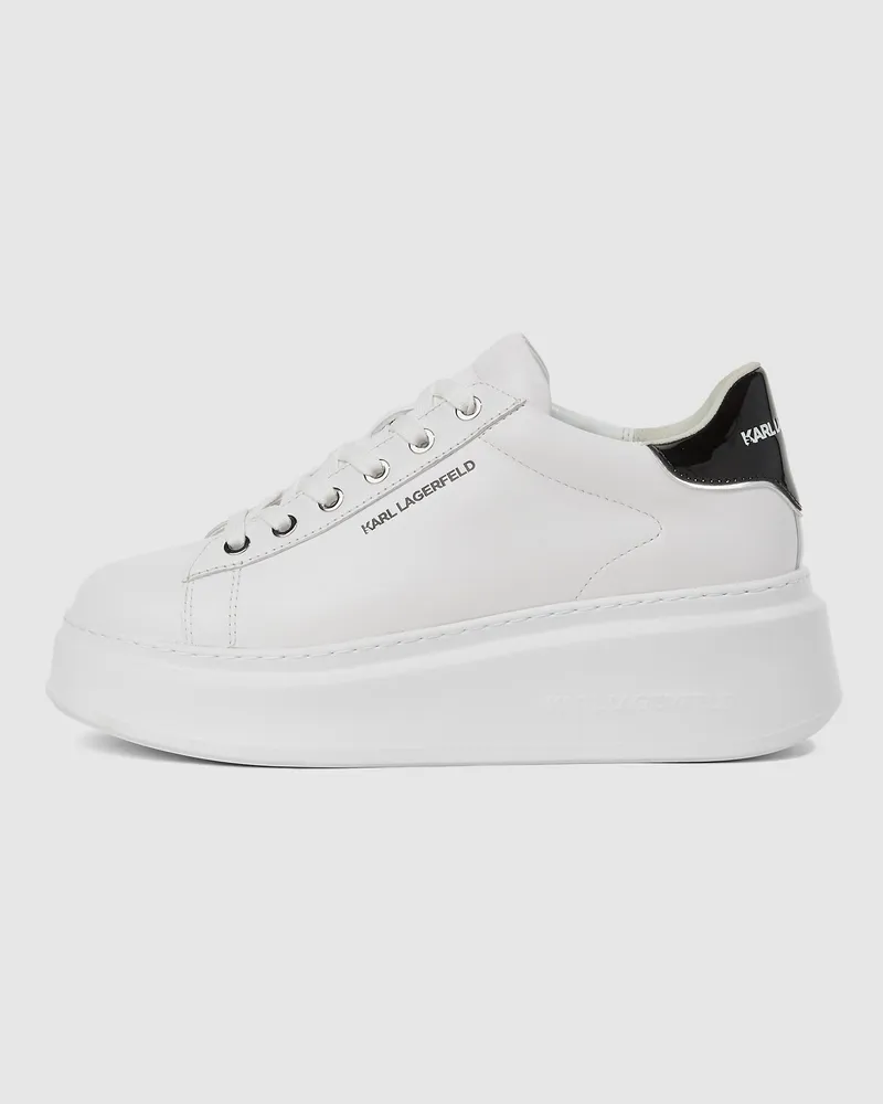 Karl Lagerfeld Anakapri Ikon Sneakers Mit Anhänger, Damen, Weiss, Größe Weiss