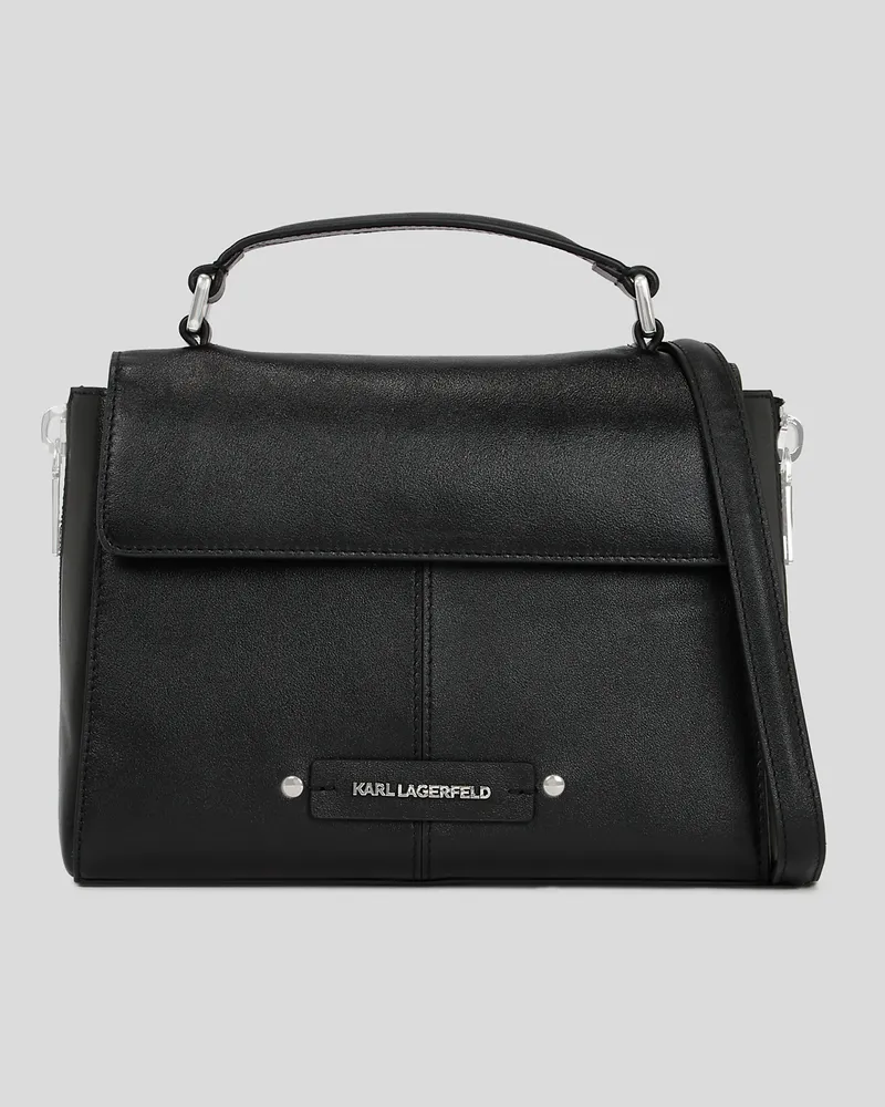 Karl Lagerfeld K/hardware Kleine Tasche Mit Griff Oben, Frau, Schwarz-Nickel, Größe Schwarz-nickel