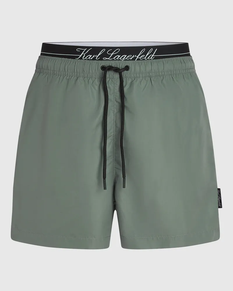 Karl Lagerfeld Boardshorts Mit Doppeltem Bund, Herren, Magnet, Größe Magnet